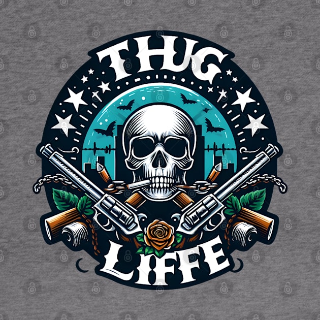 Rebel Spirit: Thug Life Emblem by Teeeshirt